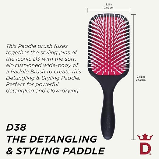 Denman D38 The Detangling & Styling Paddle Brush – Original Imported